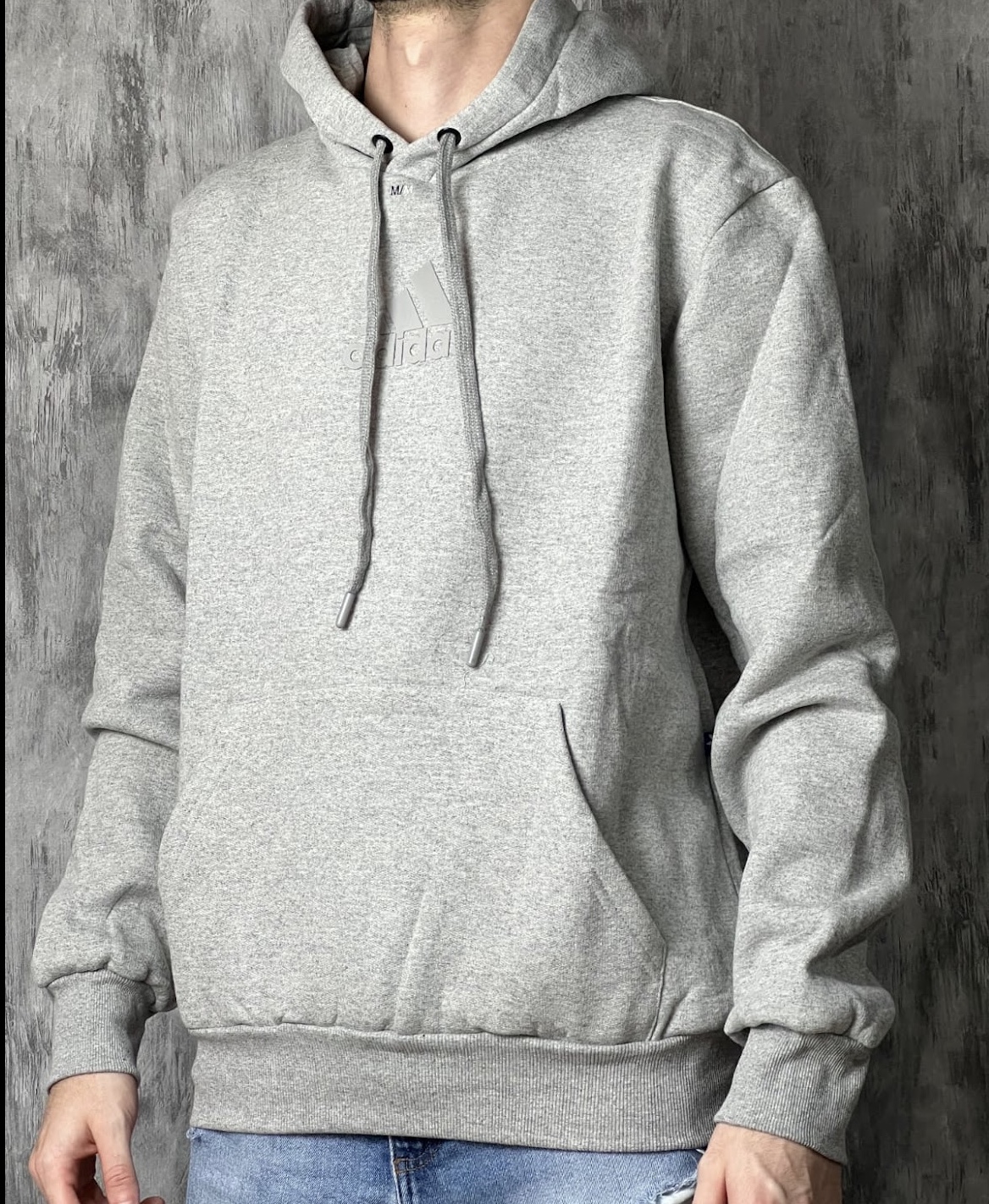 Moletom c/ capuz Adidas -  Cinza